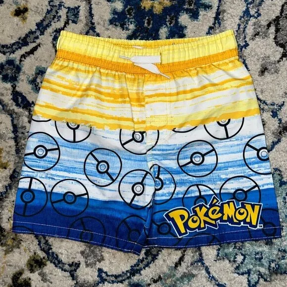 Boys' Pokemon Fictitious Character Swim Shorts Yellow Size XS - Picture 2 of 4